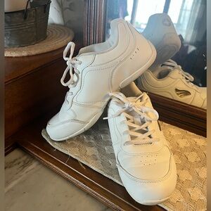 SPALDING Classic Lightweight Tumbling Cheer Sneakers White Purple Gold Girls 5